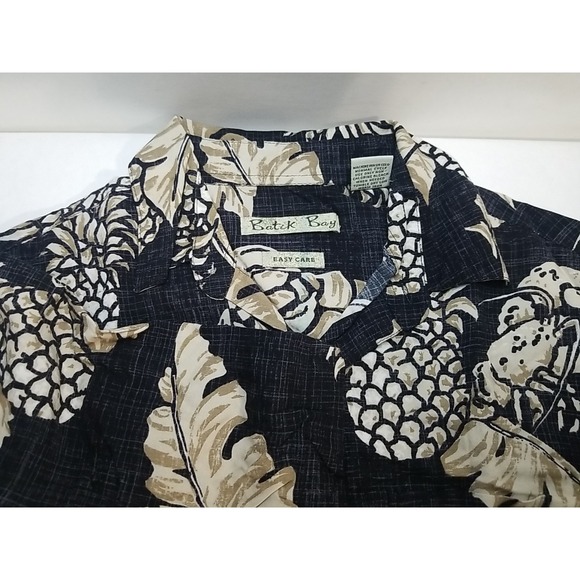 Other - Batck Bay Hawaiian Rayon Mens Shirt Size Small‎ Shirt Sleeve Pineapple Crawfish